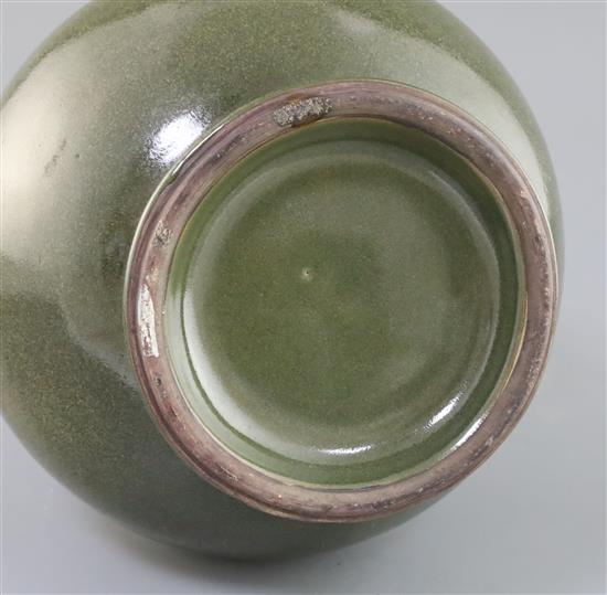 A large Chinese tea dust glazed vase, late 19th/early 20th century, H. 42.5cm